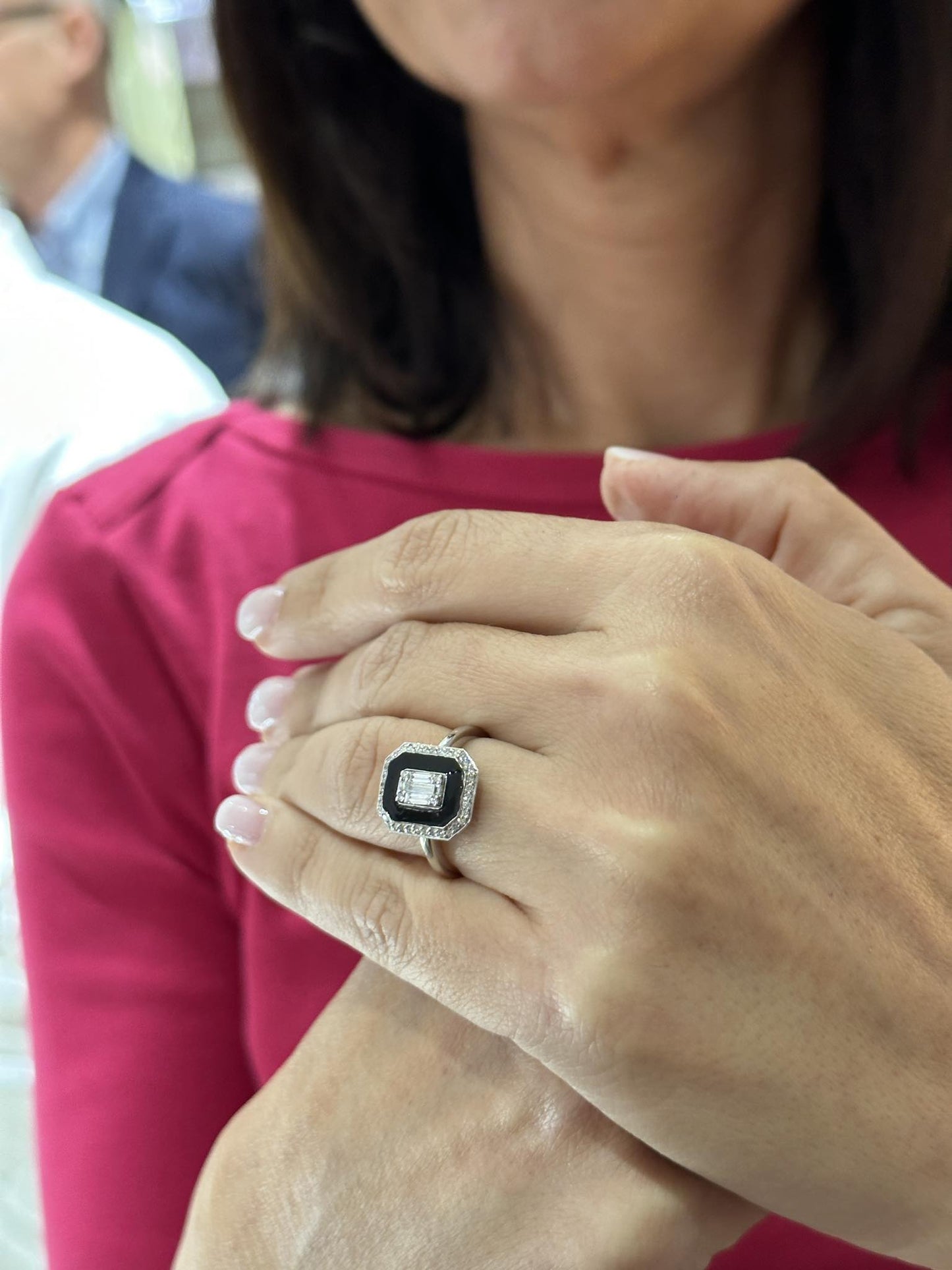 Anello in onice e brillanti - Simmi Gioiellerie -Anelli