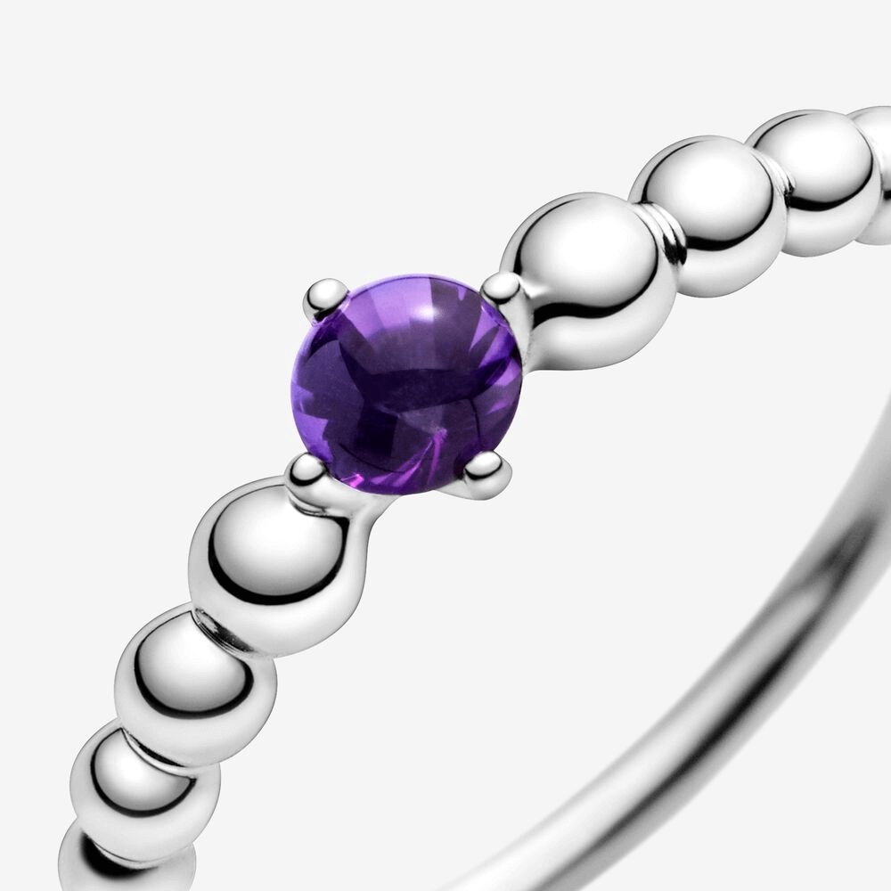 Anello viola decorato con sfere - Simmi gioiellerie -Anelli