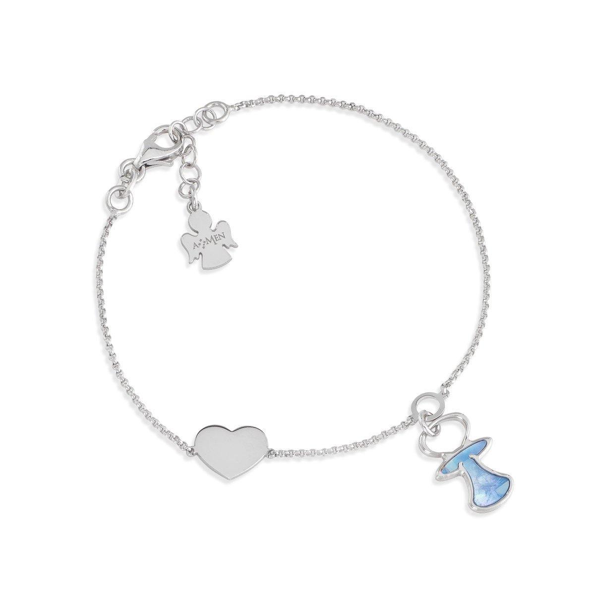 Bracciale Cuore di Mamma Ciuccio Azzurro - BCIUB1 - Simmi gioiellerie -Bracciale