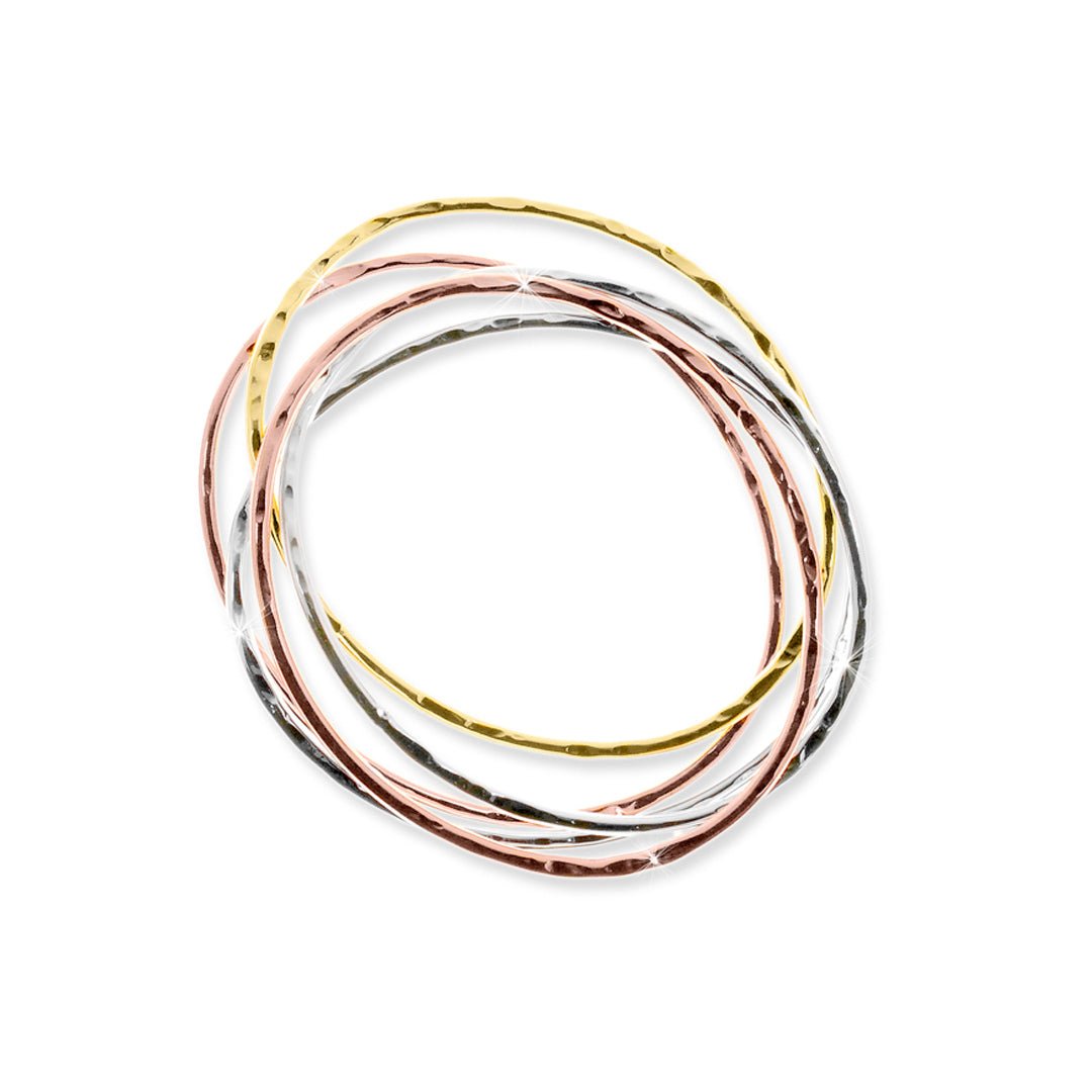 Bracciale da donna Unoaerre in bronzo tre colori - 0381 - Simmi Gioiellerie -Bracciali