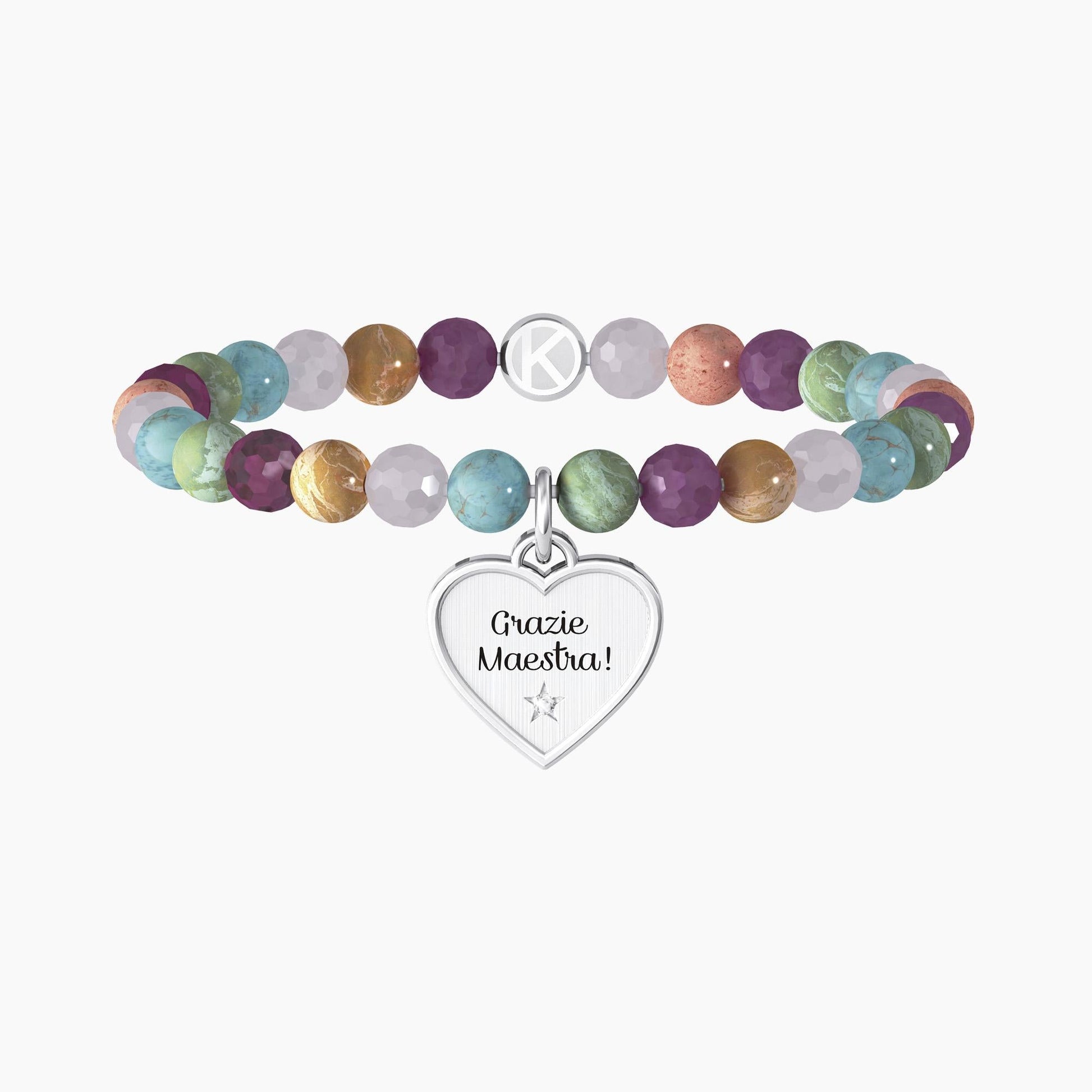 Bracciale elastico maestra con pietre colorate - 732134 - Simmi Gioiellerie -Bracciali