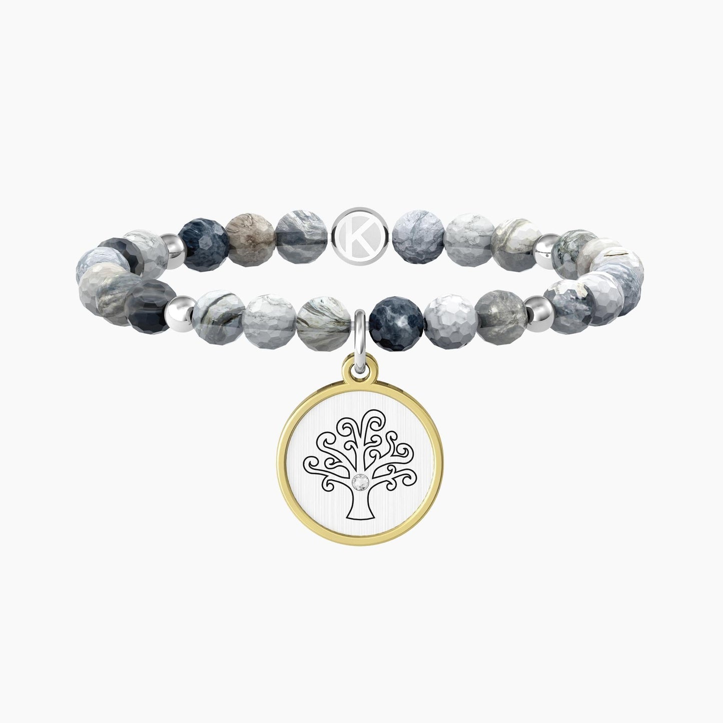 Bracciale famiglia con agata multicolor e ciondolo - ALBERO | FAMIGLIA - 732226 - Simmi Gioiellerie -Bracciali