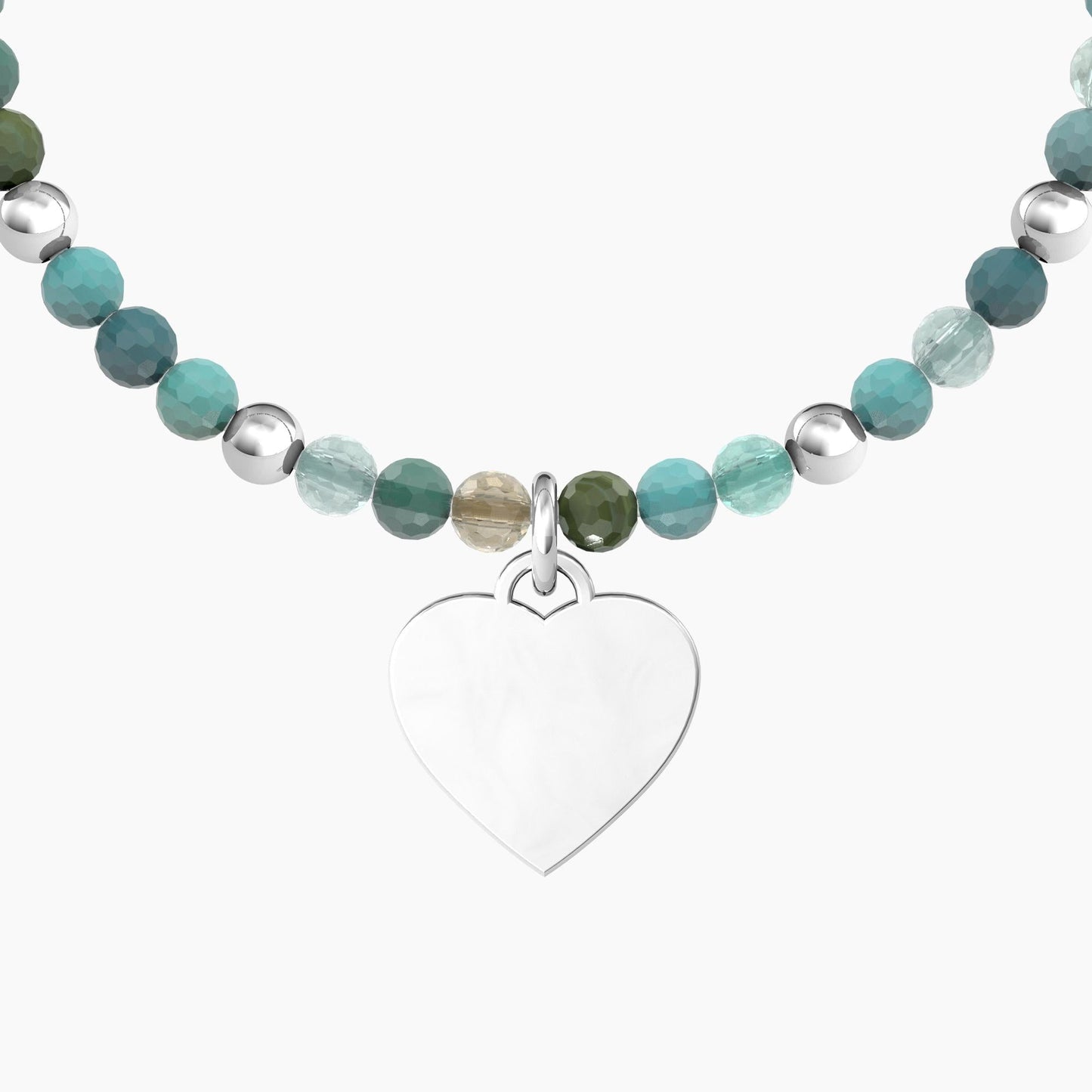 Bracciale famiglia con agata multicolor e ciondolo cuore - CUORE | FAMILY IS LOVE - 732216 - Simmi Gioiellerie -Bracciali