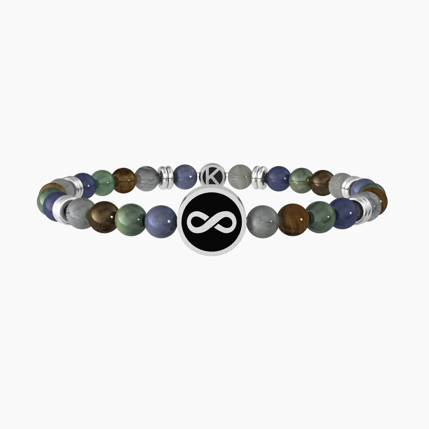 Bracciale famiglia uomo con pietre naturali e infinito - INFINITO | FAMIGLIA - 732259 - Simmi Gioiellerie -Bracciali