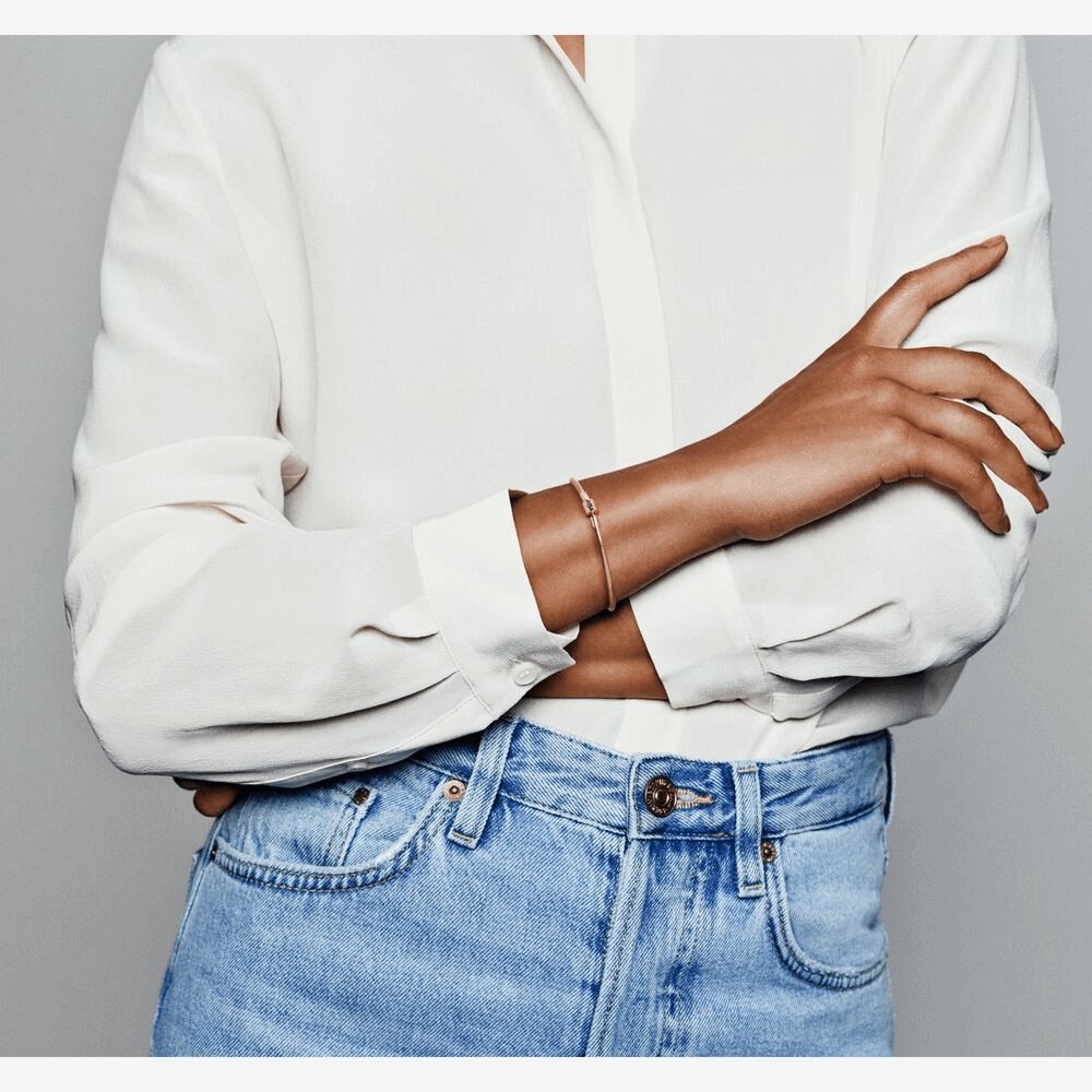 Bracciale Pandora Moments con maglia snake e chiusura a barile - 588781COO - Simmi gioiellerie -Bracciale