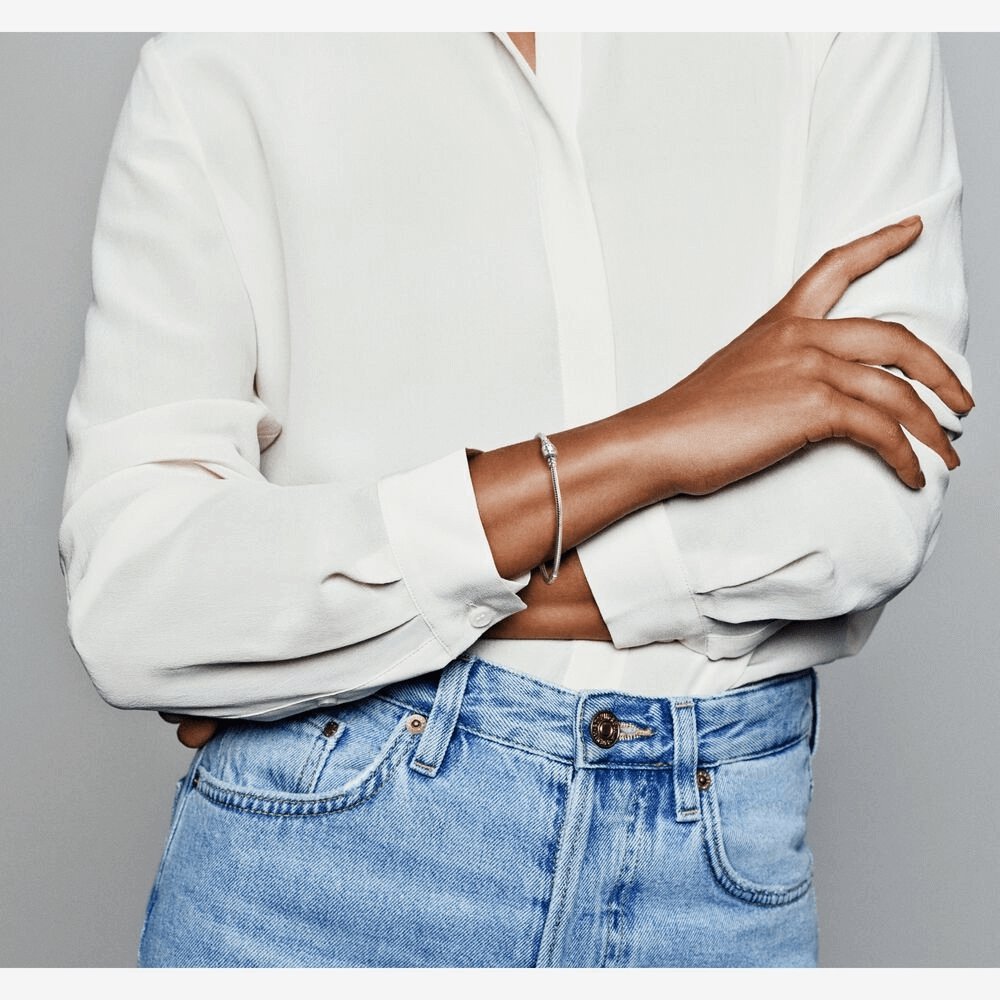 Bracciale Pandora Moments con maglia snake e chiusura a barile - 598816COO - Simmi gioiellerie -Bracciale