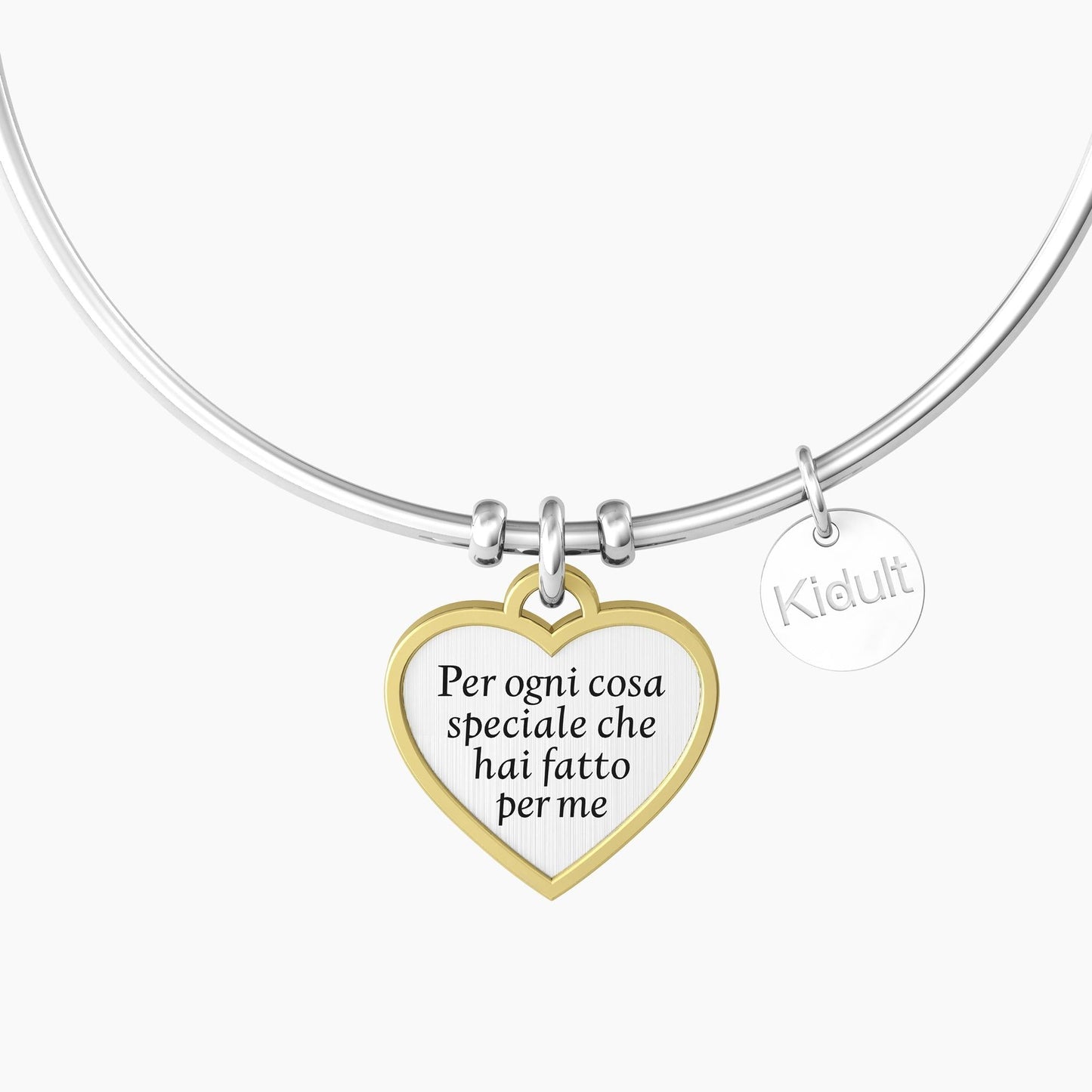 Bracciale rigido mamma con ciondolo cuore - 732139 - Simmi Gioiellerie -Bracciali