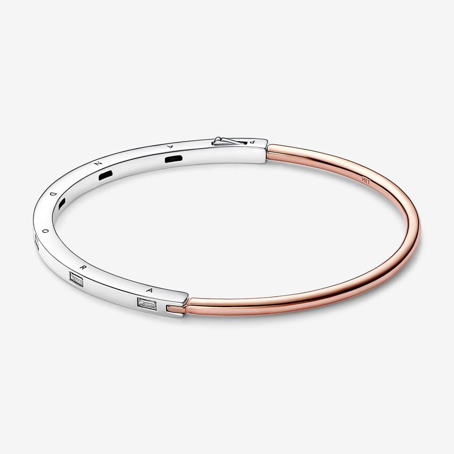 Bracciale Rigido Signature Bicolore - 582740C01 - Simmi Gioiellerie -Bracciali
