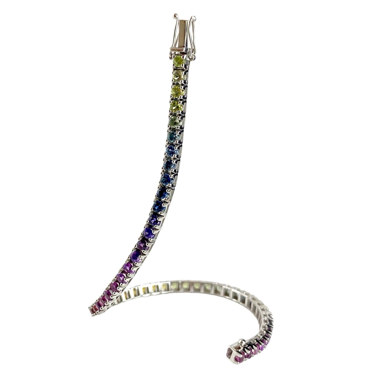 Bracciale tennis con zaffiri multicolor - Simmi Gioiellerie -Bracciali