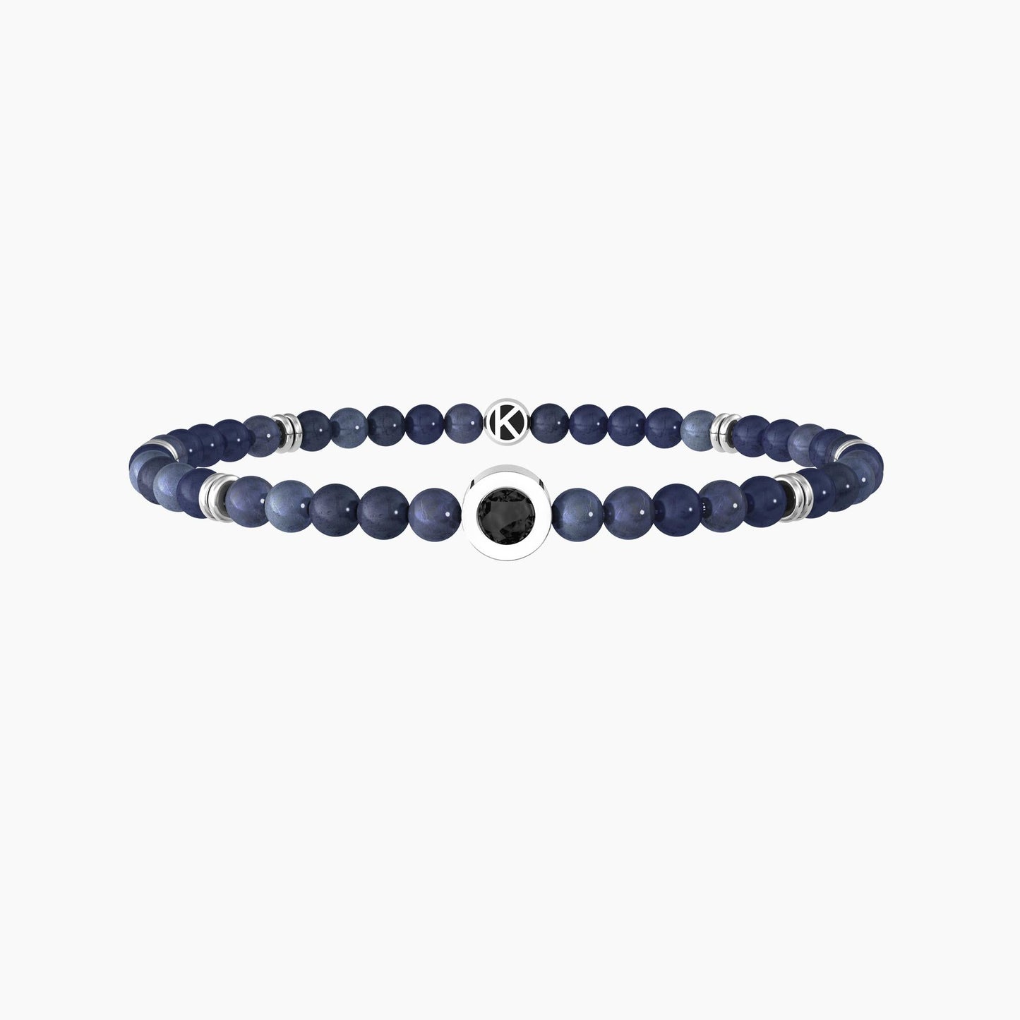 Bracciale uomo con dumortierite blu e cristalli - UNICITÀ - 732254 - Simmi Gioiellerie -Bracciali