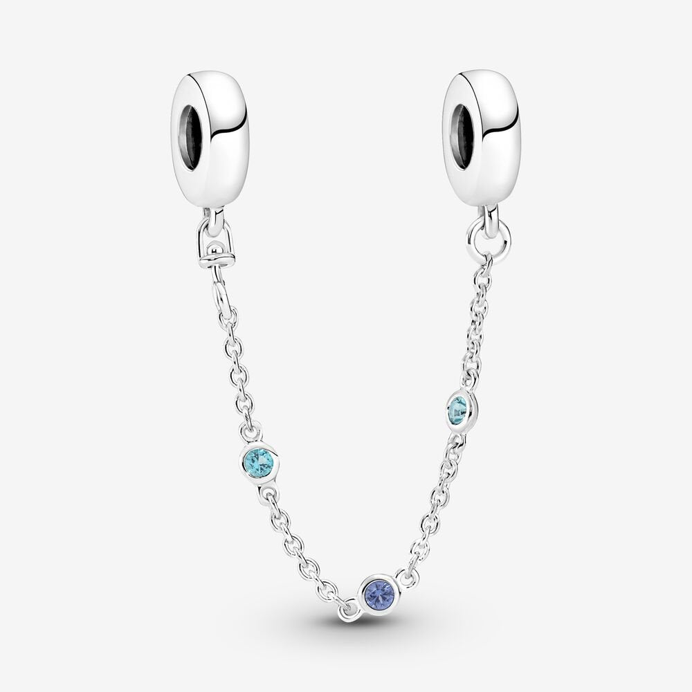 Catena di Sicurezza Pietre Blu - 791688C01 - Simmi Gioiellerie -Catene di sicurezza