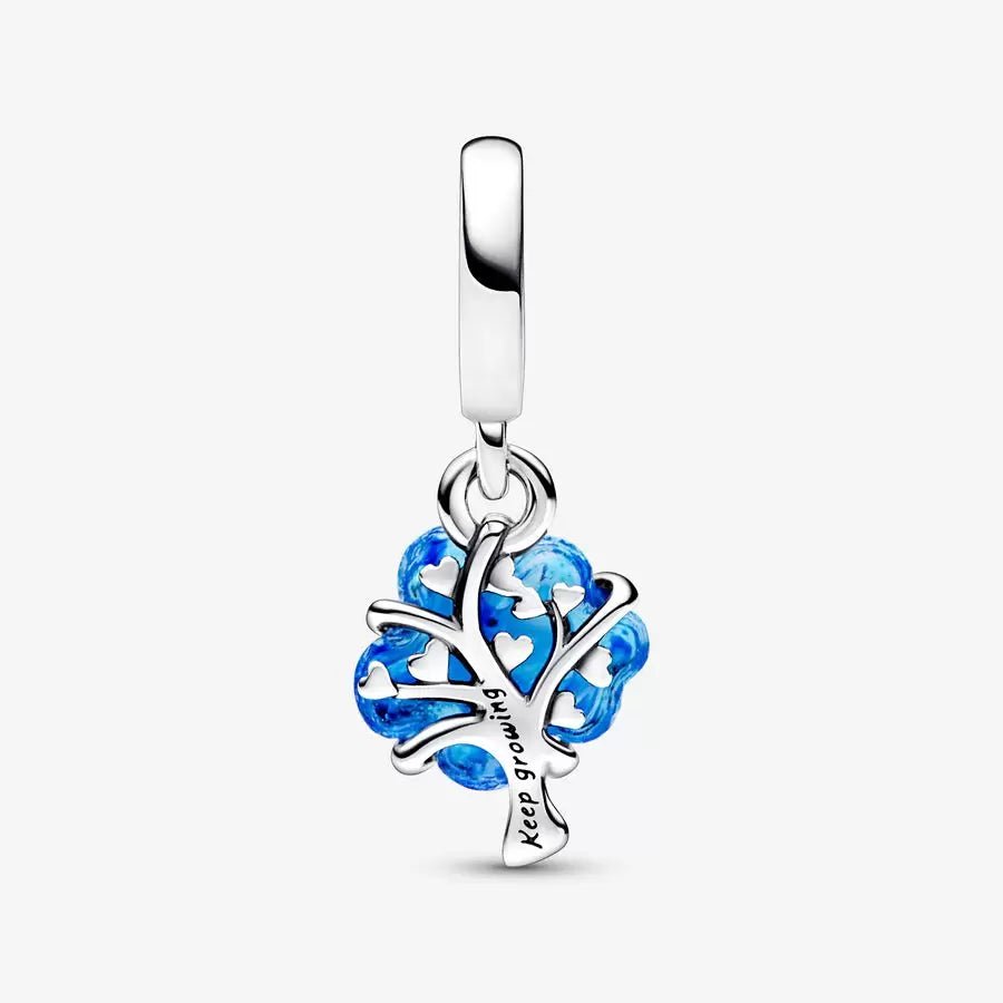 Charm Albero della Vita Vetro di Murano Blu - 792614C01 - Simmi Gioiellerie -Charm