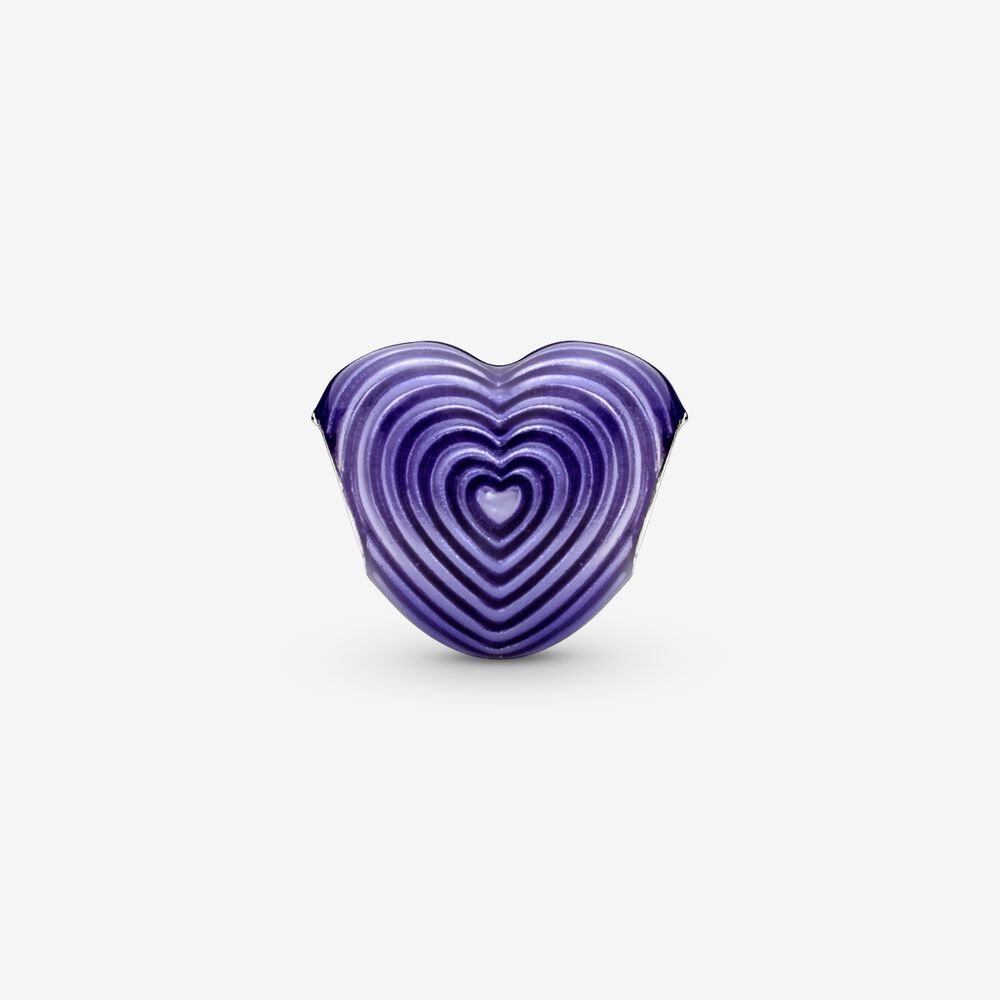 Charm Batticuore Viola "Mom" - 791160C01 - Simmi Gioiellerie -Charm