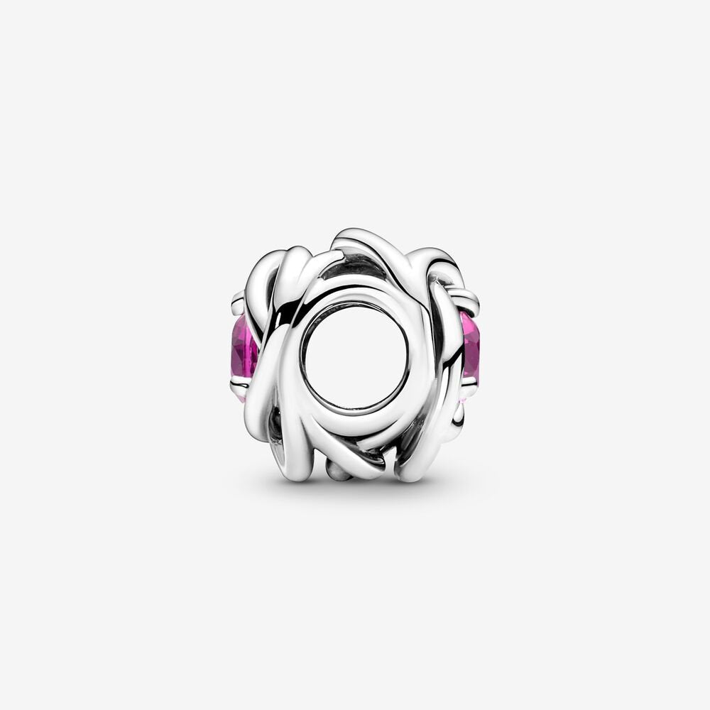 Charm Cerchio Eterno Rosa Ottobre - 790065C05 - Simmi Gioiellerie -Charm