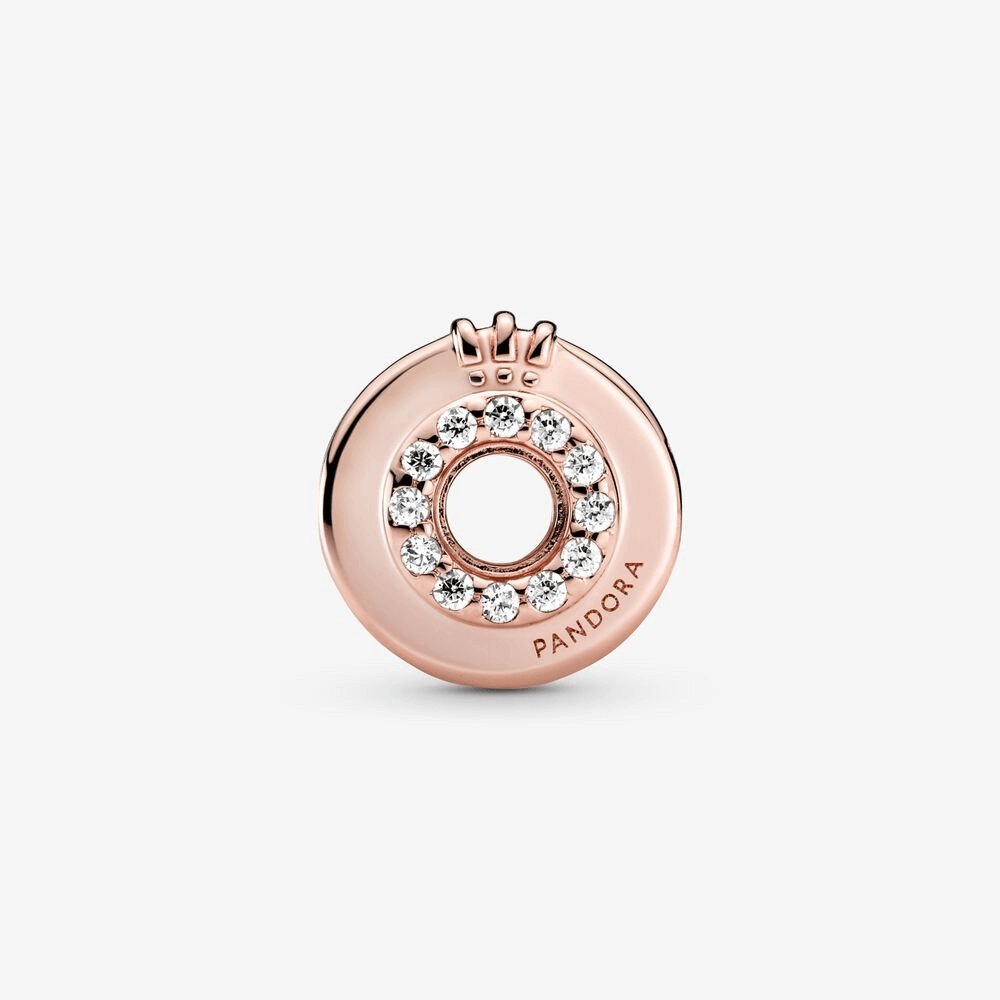 Charm con O coronata e pavé - 789059C01 - Simmi Gioiellerie -Charm