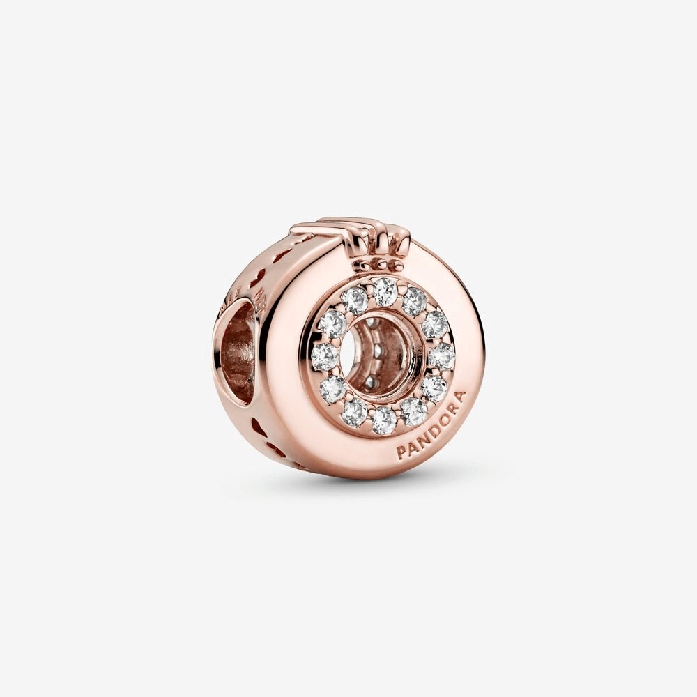 Charm con O coronata e pavé - 789059C01 - Simmi Gioiellerie -Charm