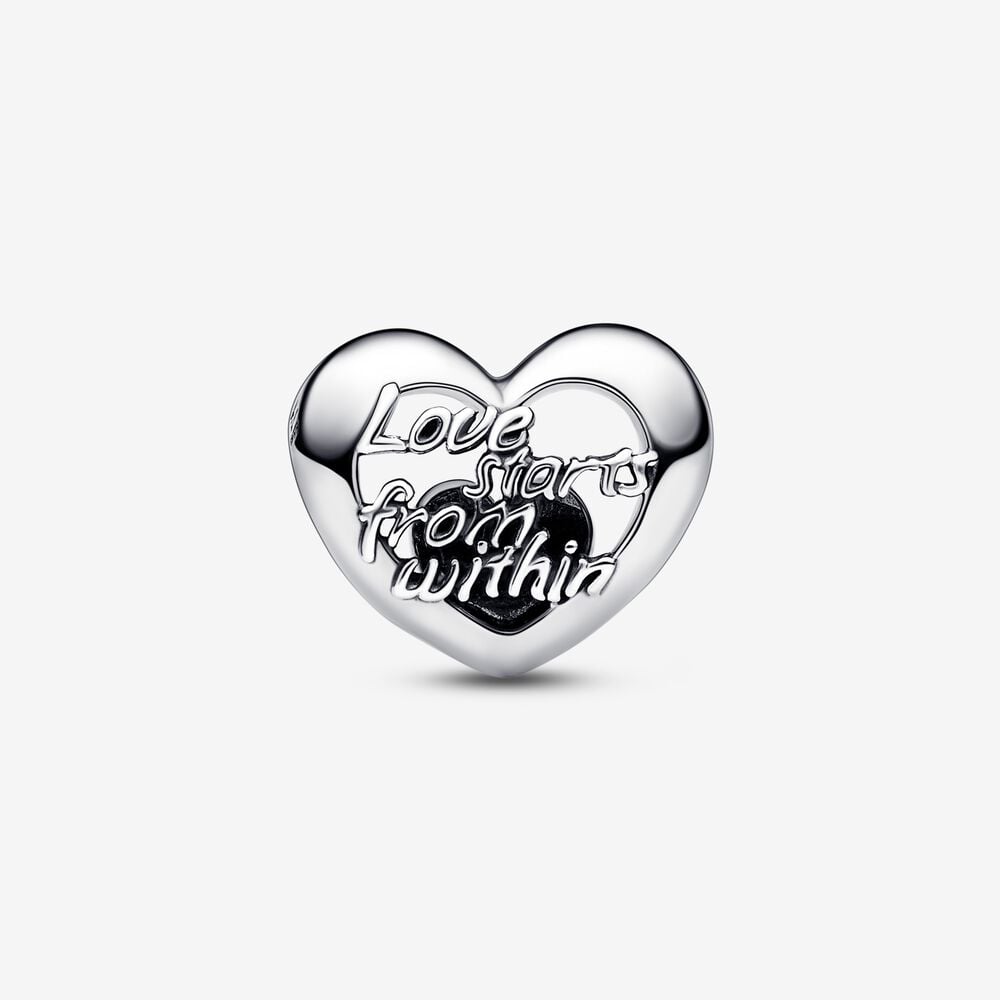 Charm Cuore Openwork "Love starts from within“ - 792512C00 - Simmi Gioiellerie -Charm