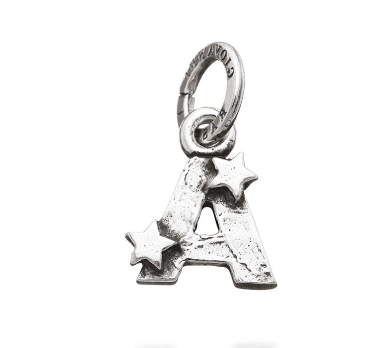 Charm Giovanni Raspini "A" Con Stelle - 6647 - Simmi Gioiellerie -Charm