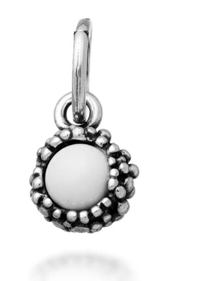 Charm Giovanni Raspini Agata Bianca Perlage - 10863 - Simmi Gioiellerie -Charm