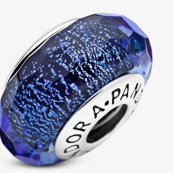Charm in vetro di Murano blu sfaccettato - 791646 - Simmi Gioiellerie -Charm