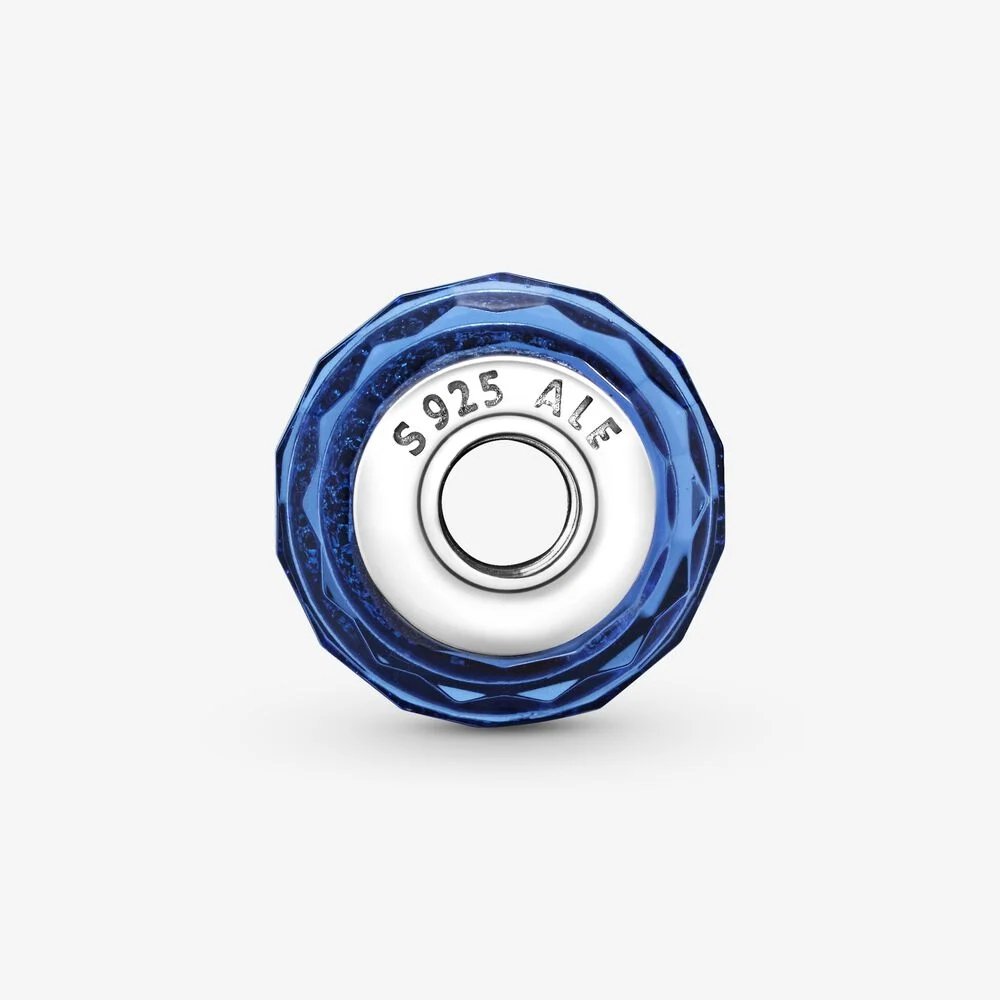 Charm in vetro di Murano blu sfaccettato - 791646 - Simmi Gioiellerie -Charm