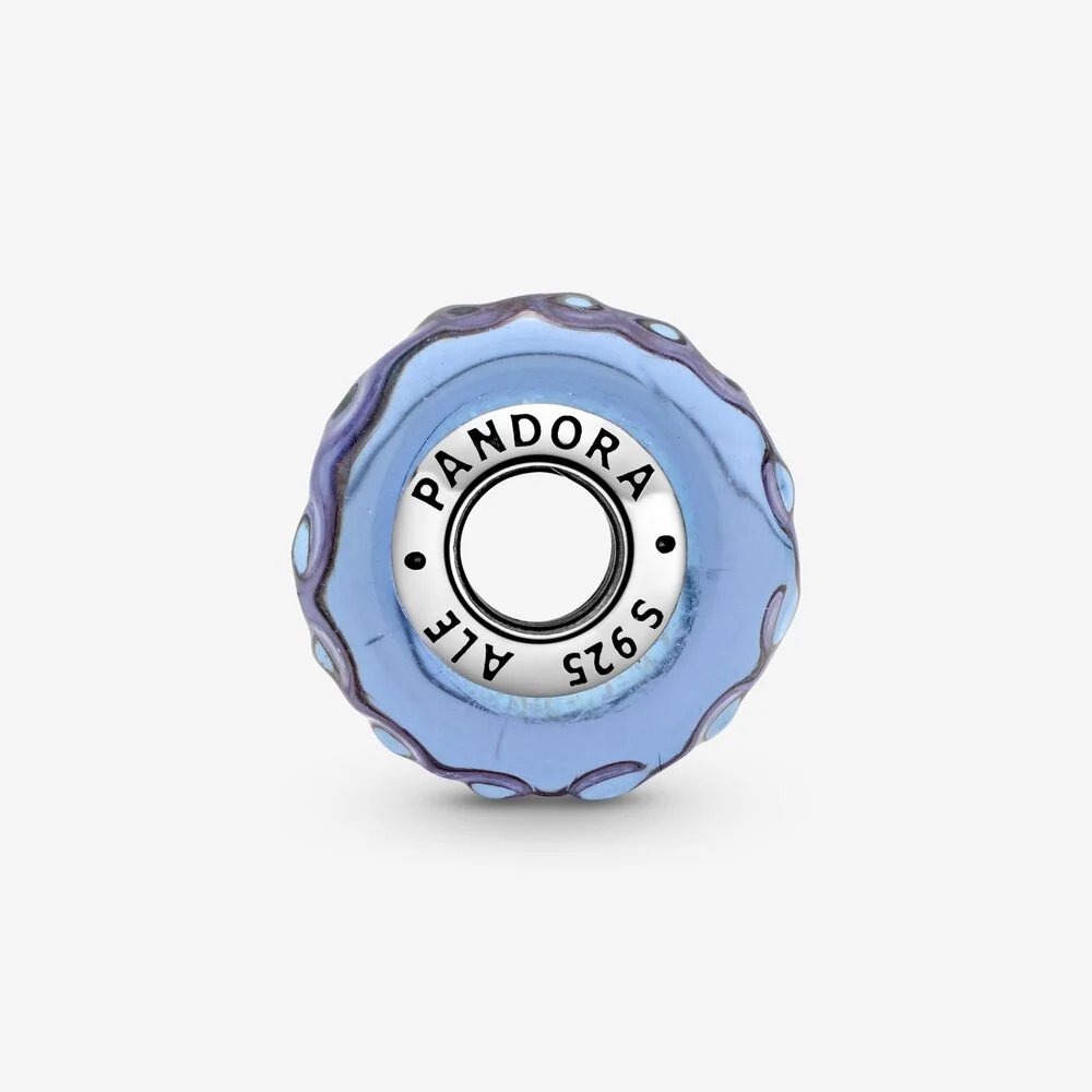 Charm in vetro di Murano color lavanda con onde - 798875C00 - Simmi Gioiellerie -Charm