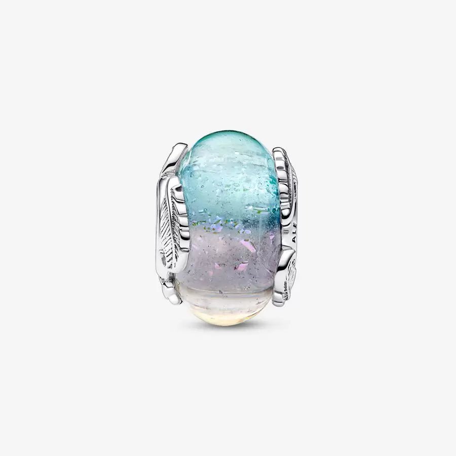 Charm in vetro di Murano multicolore Piuma Curva - 792577C00 - Simmi Gioiellerie -Charm