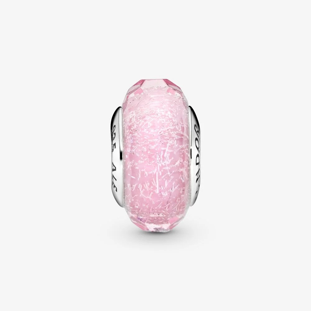 Charm in vetro di Murano rosa sfaccettato - 791650 - Simmi Gioiellerie -Charm