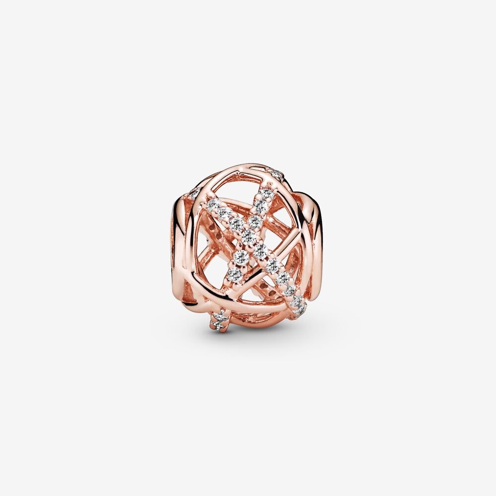 Charm linee intrecciate e scintillanti - 781388CZ - Simmi Gioiellerie -Charm