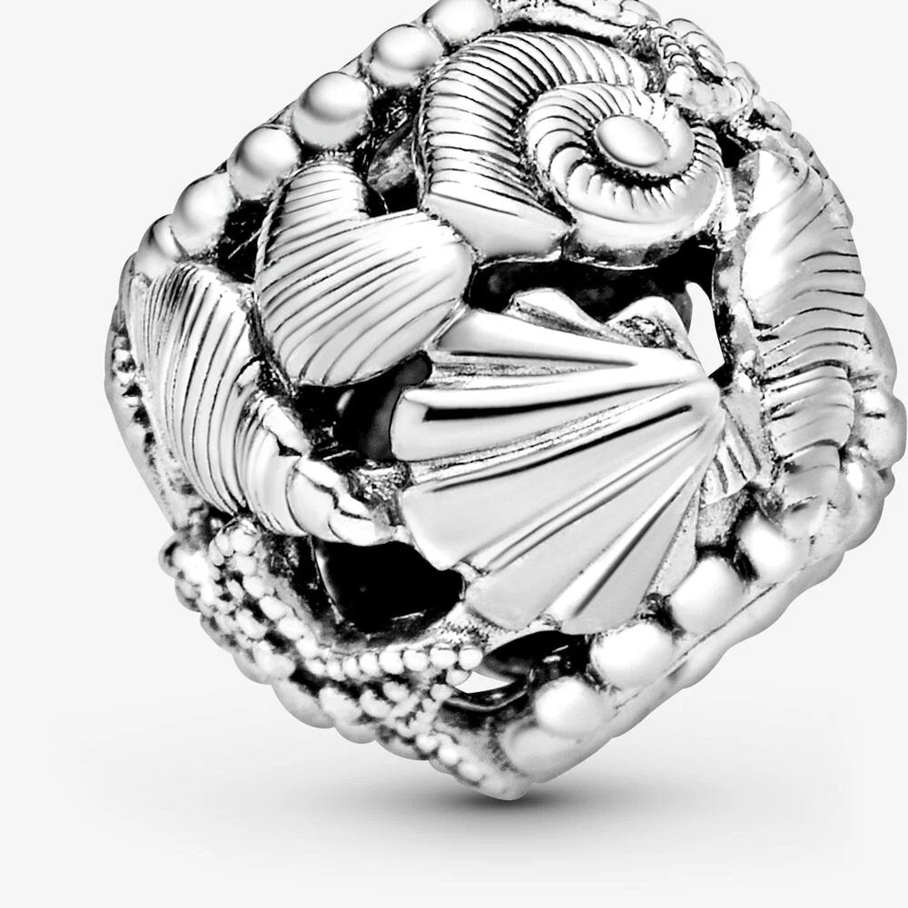 Charm openwork Cuori, stelle marine e conchiglie - 798950C00 - Simmi Gioiellerie -Charm
