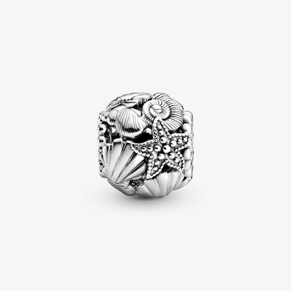 Charm openwork Cuori, stelle marine e conchiglie - 798950C00 - Simmi Gioiellerie -Charm