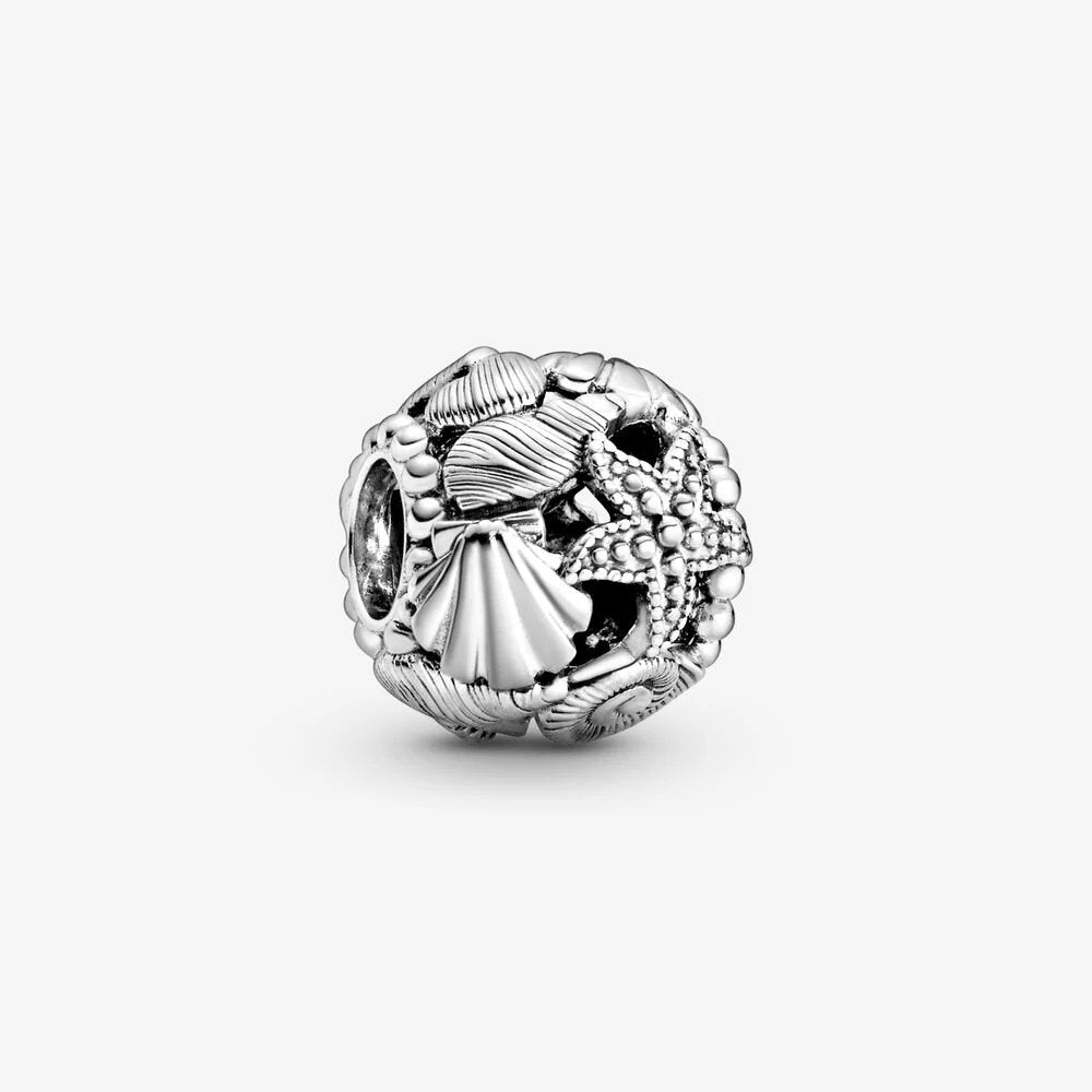 Charm openwork Cuori, stelle marine e conchiglie - 798950C00 - Simmi Gioiellerie -Charm