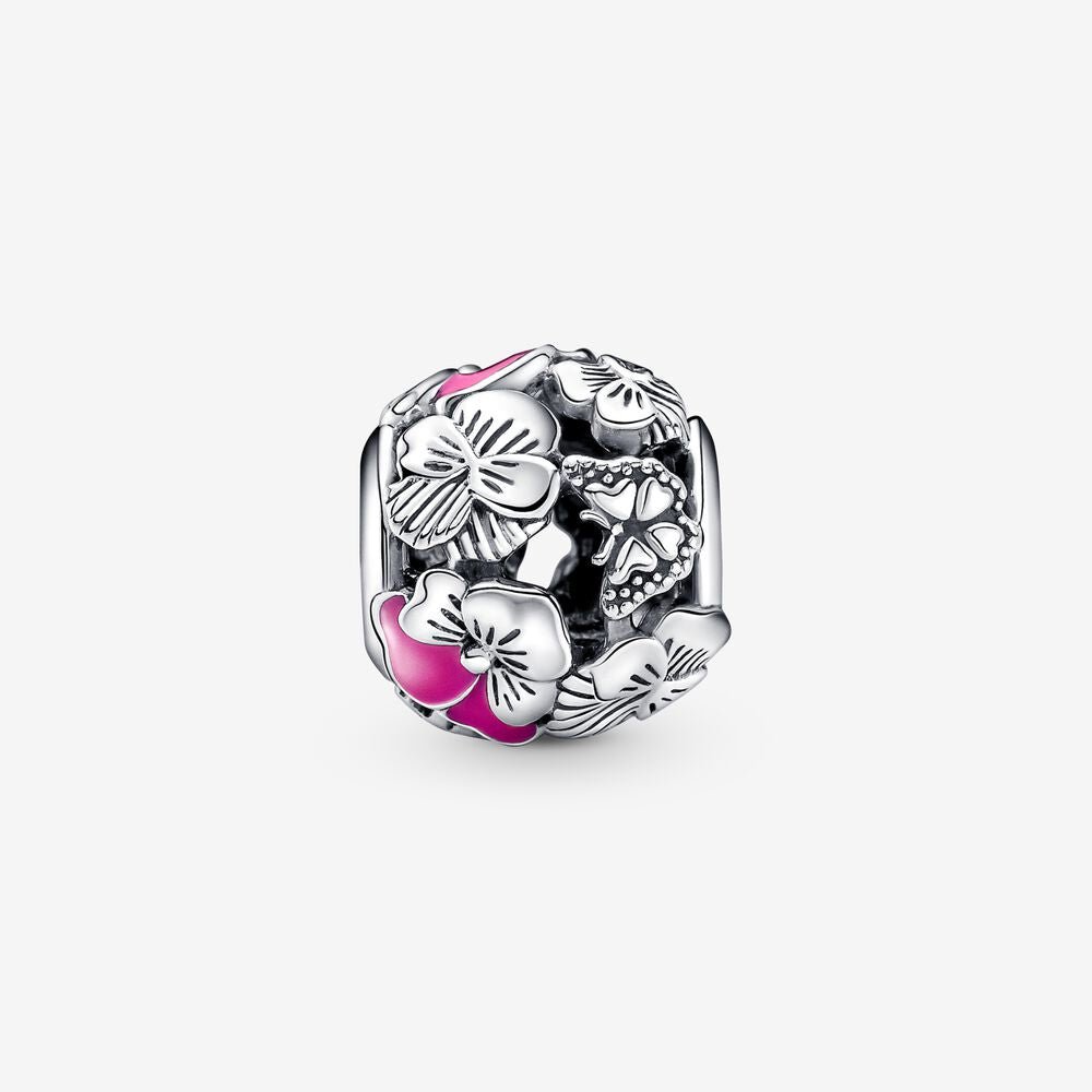 Charm Openwork Viole del Pensiero - 790759C01 - Simmi Gioiellerie -