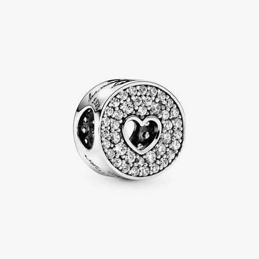 Charm Pandora Buon Anniversario Pavé e cuore - 791977CZ - Simmi gioiellerie -Charm