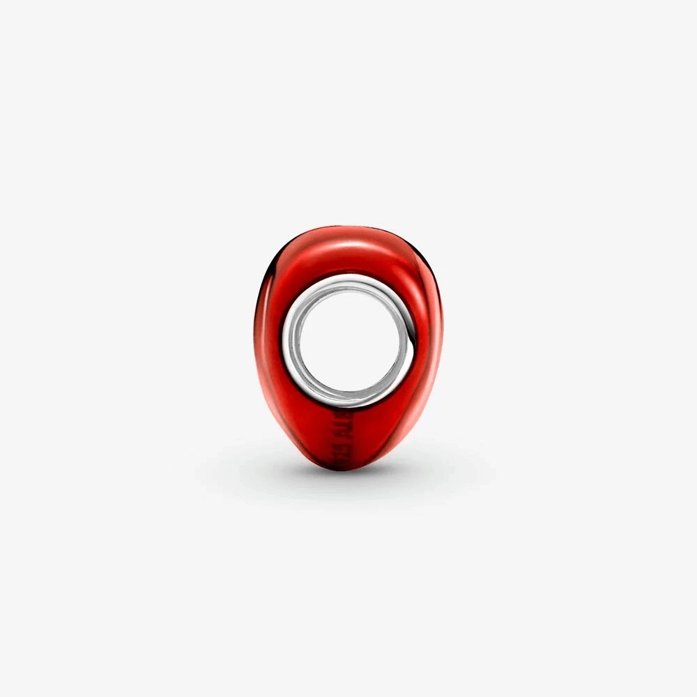 Charm Pandora Cuore rosso metallico - 799291C02 - Simmi gioiellerie -Charm