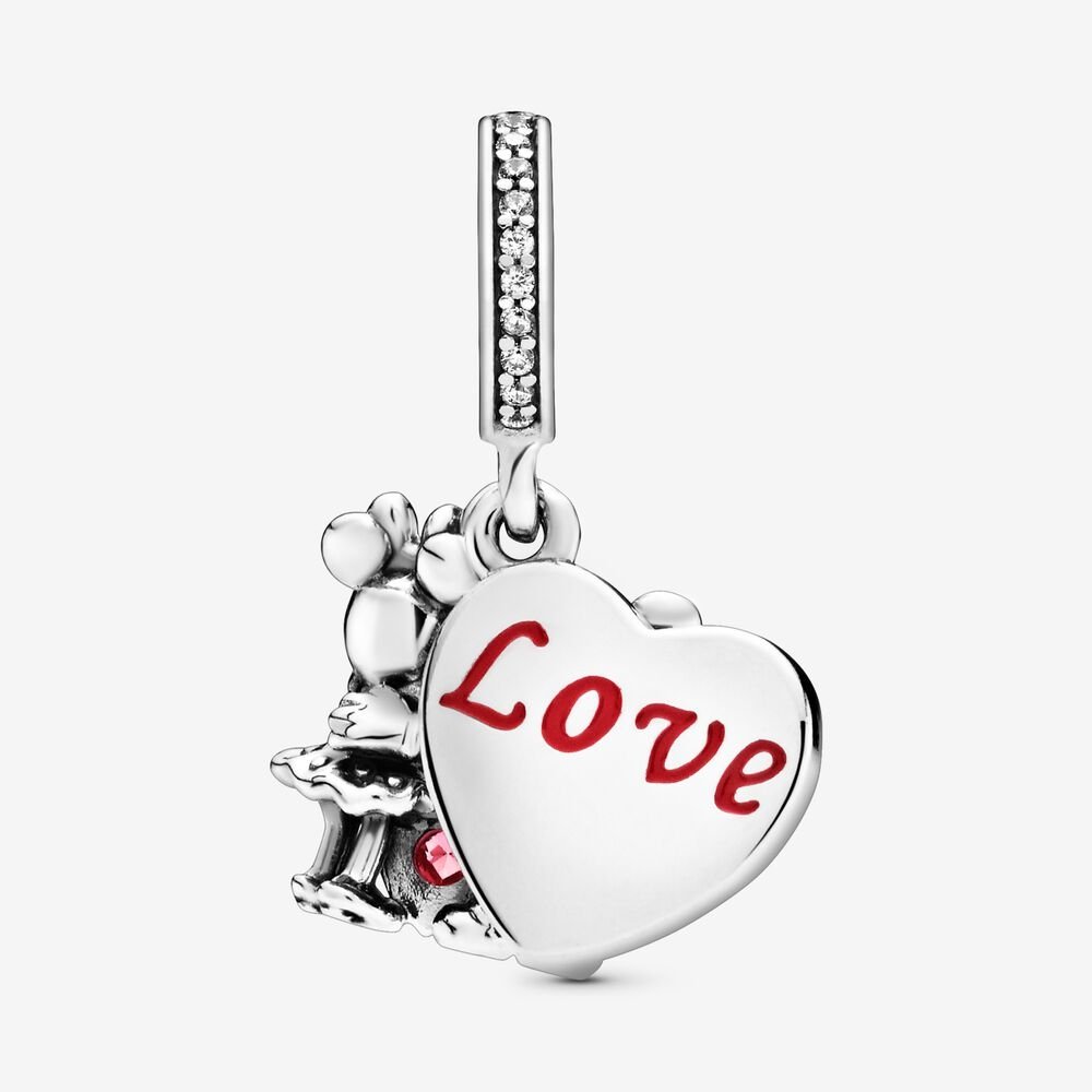 Charm Pandora Disney, pendente Amore con Mickey Mouse e Minnie - 797769CZR - Simmi gioiellerie -Charm
