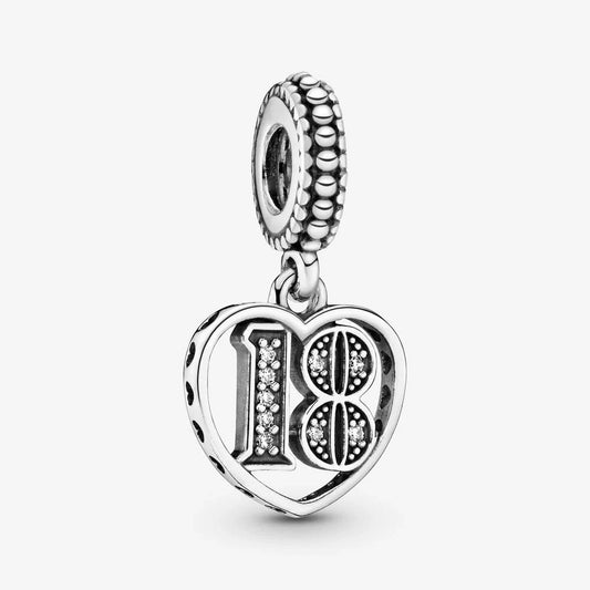 Charm Pandora pendente 18° compleanno - 797262CZ - Simmi gioiellerie -Charm