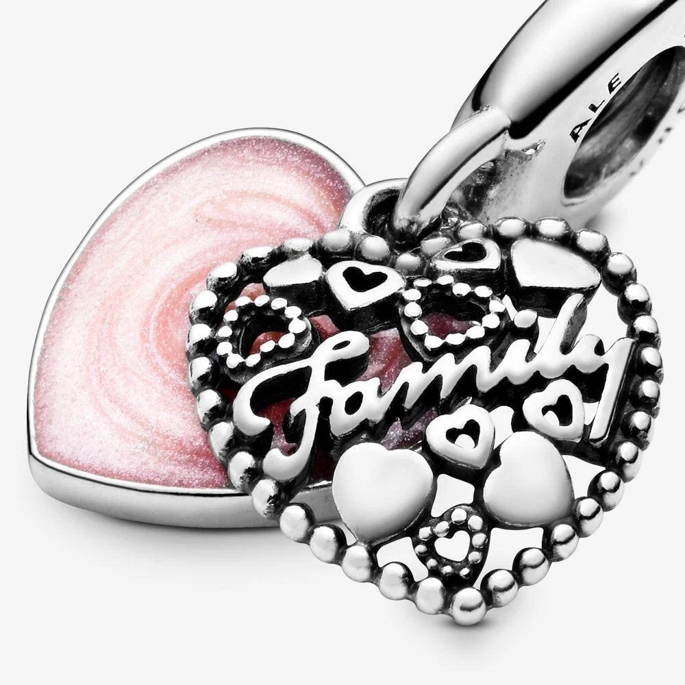 Charm pendente a cuore Amare significa famiglia - 796459EN28 - Simmi Gioiellerie -Charm