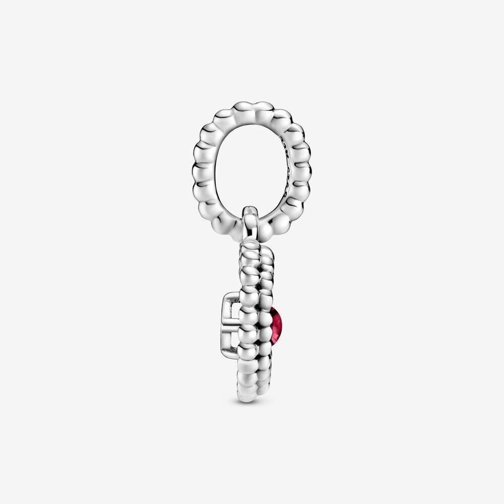 Charm pendente a cuore rosso scuro decorato con sfere Purely Pandora - 798854C08 - Simmi Gioiellerie -Charm