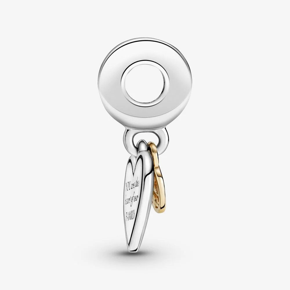 Charm pendente bicolore Albero della famiglia e cuore - 799366C00 - Simmi Gioiellerie -Charm