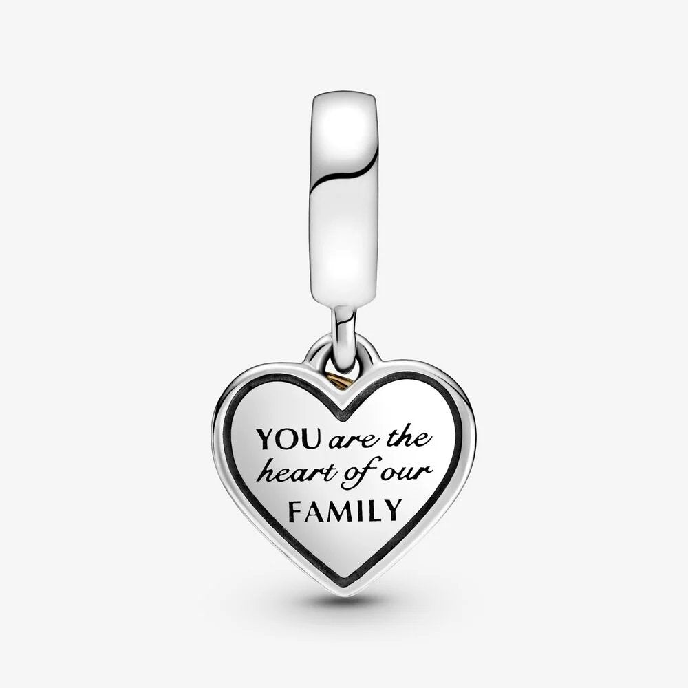 Charm pendente bicolore Albero della famiglia e cuore - 799366C00 - Simmi Gioiellerie -Charm