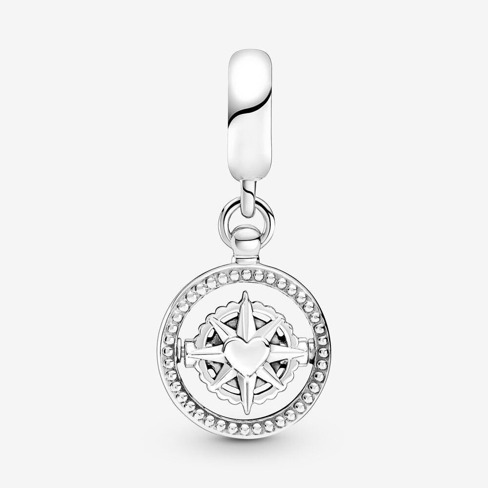 Charm Pendente Bussola "Always Follow Yout Heart" - 790099C01 - Simmi Gioiellerie -Charm