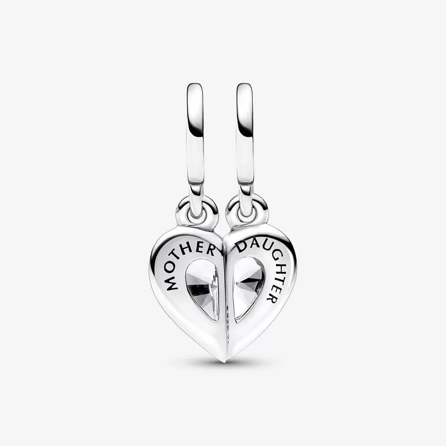 Charm Pendente Cuore Mamma e Figlia Divisibile - 792643C01 - Simmi Gioiellerie -Charm