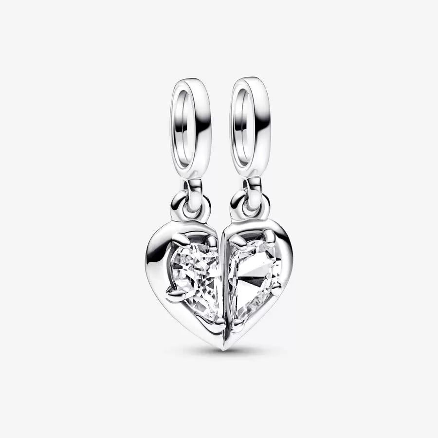 Charm Pendente Cuore Mamma e Figlia Divisibile - 792643C01 - Simmi Gioiellerie -Charm