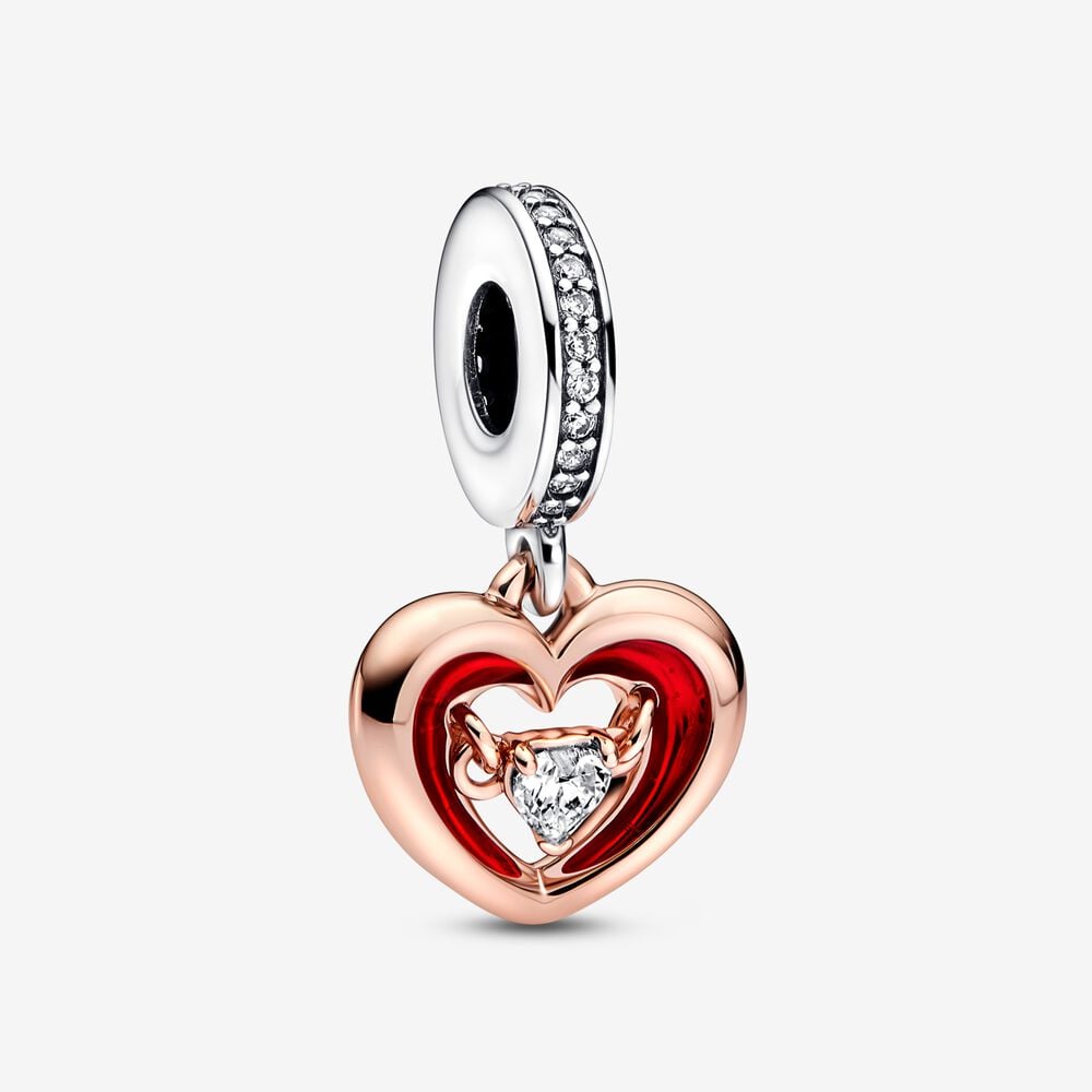 Charm Pendente Cuore Splendente con Pietra - 782450C01 - Simmi Gioiellerie -Charm