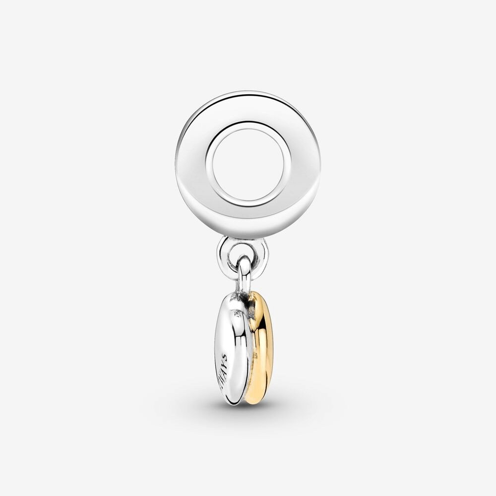 Charm pendente Doppio cuore bicolore - 799162C01 - Simmi Gioiellerie -Charm