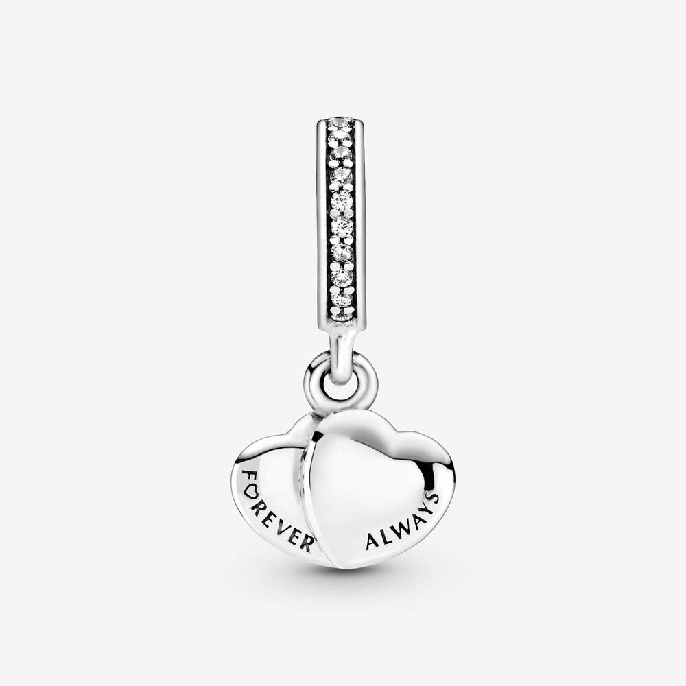 Charm pendente Doppio cuore bicolore - 799162C01 - Simmi Gioiellerie -Charm
