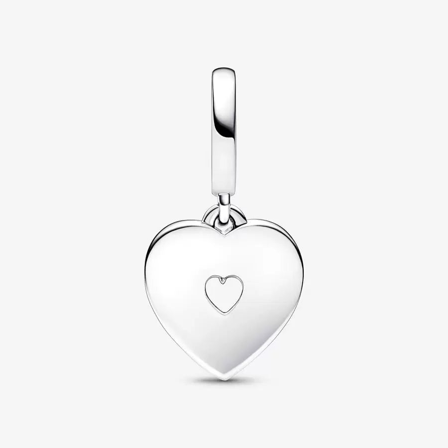 Charm Pendente Doppio Cuore con Perle Coltivate d'Acqua Dolce - 792649C01 - Simmi Gioiellerie -Charm