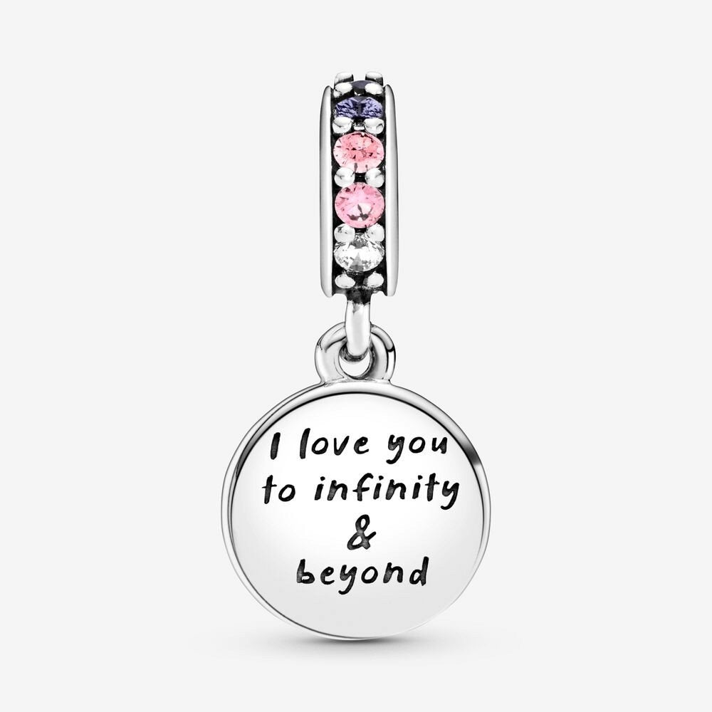 Charm pendente Infinito con cuori e stelle sfavillante - 798829C01 - Simmi Gioiellerie -Charm