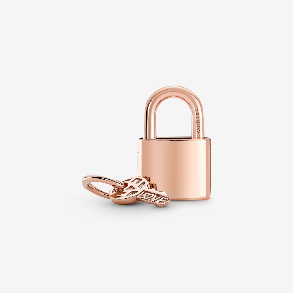 Charm Pendente Lucchetto e Chiave dell'Amore - 780088C01 - Simmi Gioiellerie -Charm